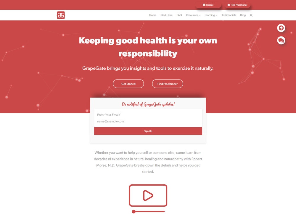 GrapeGate – A Holistic Health Education Site – Makeover