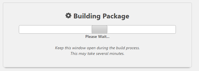 Duplicator package being built