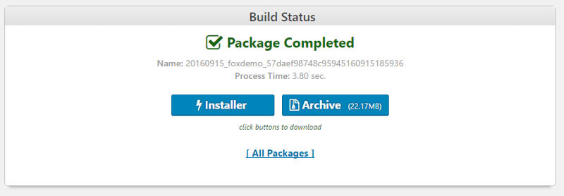 Duplicator package successfully built