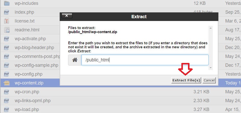 file-manager-extracting-wp-content-zip-i