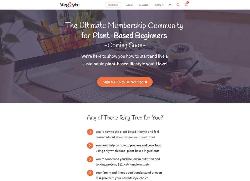 VegByte – Online Membership Resource for Plant-Based Living
